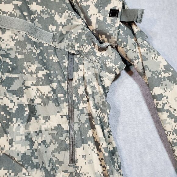 US Army Jacket Mens Medium Green Camo ADS Gen III Wind Cold Weather Full Zipper - Picture 8 of 10